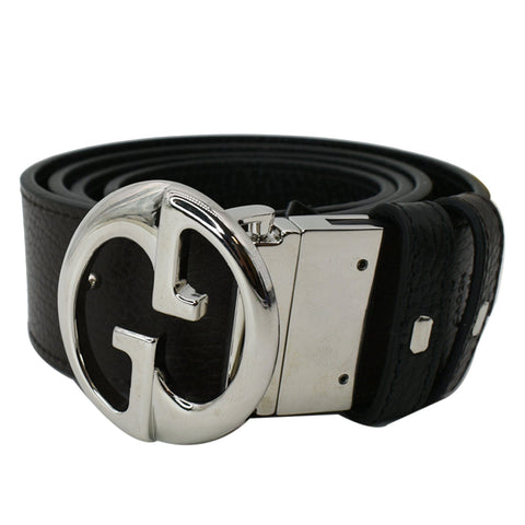 GUCCI GG Reversible Leather Belt Black/Brown 449715 Size 95.38