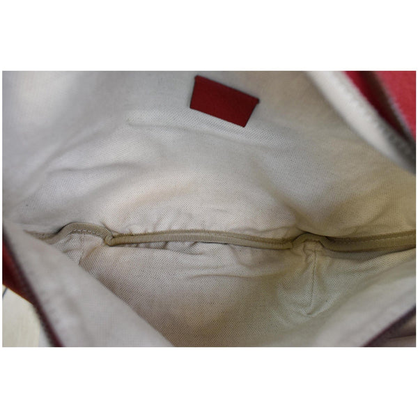 GUCCI Print Medium Leather Belt Waist Bum Bag Red 530412