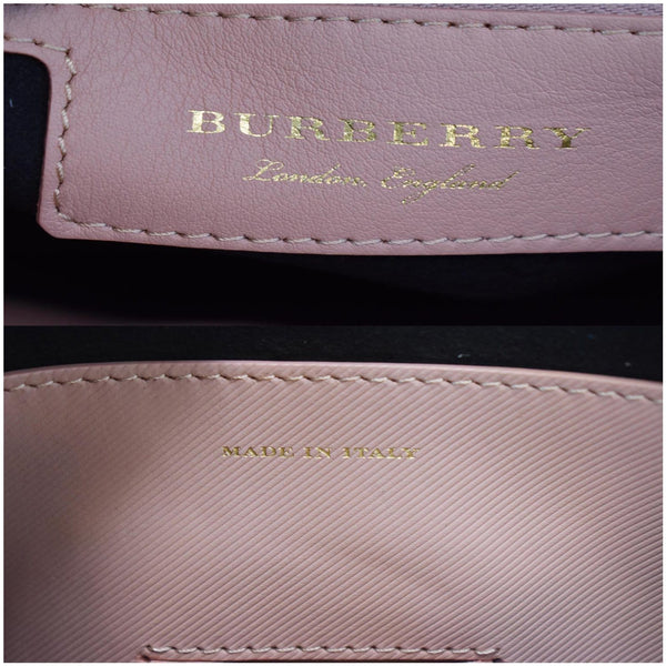 BURBERRY Trench Small DK88 Top Handle Crossbody Bag Ash Rose