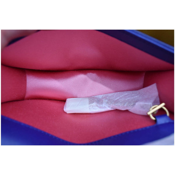 GUCCI Marmont GG Mini Velvet Matelasse Crossbody Bag Blue 488426