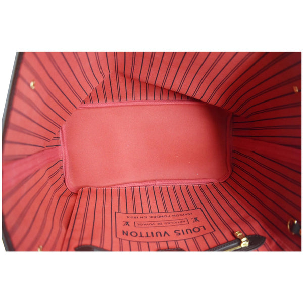 LOUIS VUITTON Neverfull MM Damier Ebene Shoulder Bag Brown