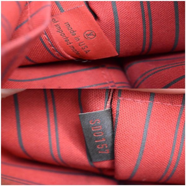 LOUIS VUITTON Neverfull MM Damier Ebene Pochette Wristlet Pouch Brown