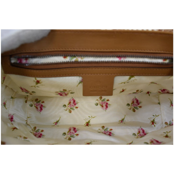 Gucci GG Marmont Raffia Small Bag interior preview