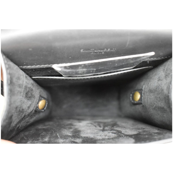 YVES SAINT LAURENT Kaia North/South Leather Satchel Bag Black