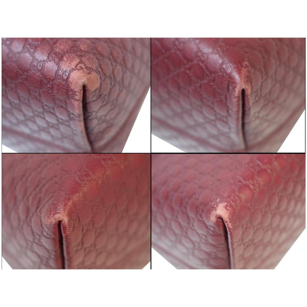 GUCCI Bree GG Guccissima Leather Shoulder Bag Dusty Rose 323673