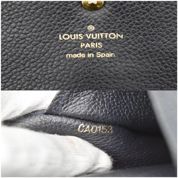 LOUIS VUITTON Virtuose Empreinte Leather Trifold Wallet Black