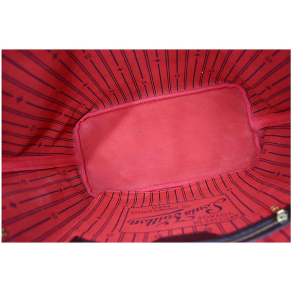 LOUIS VUITTON Neverfull MM Damier Ebene Tote Bag Brown