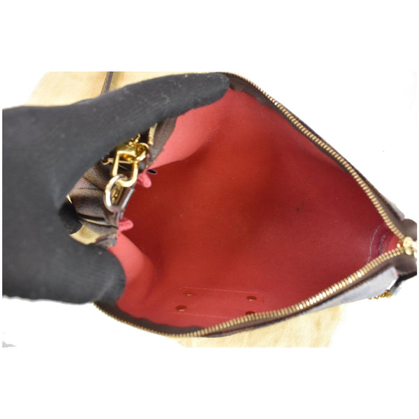 LOUIS VUITTON Eva Damier Ebene Pochette Clutch Crossbody Bag