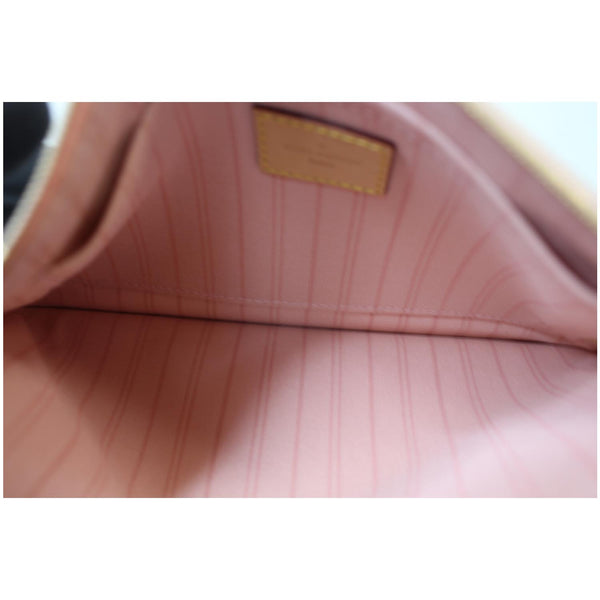 LOUIS VUITTON Pochette Wristlet Pouch Damier Azur Neverfull MM White