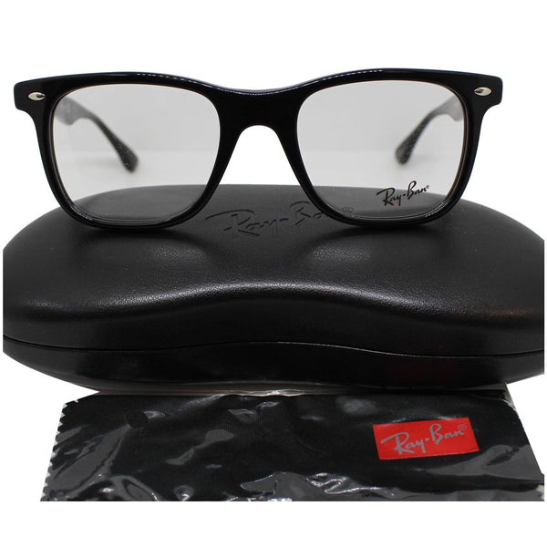 Ray-Ban RX5248 2000 49 Shiny Black Frame Eyeglasses Demo Lens