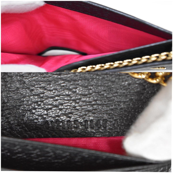 Gucci GG Small Coin Leather Chain Wallet - bag code