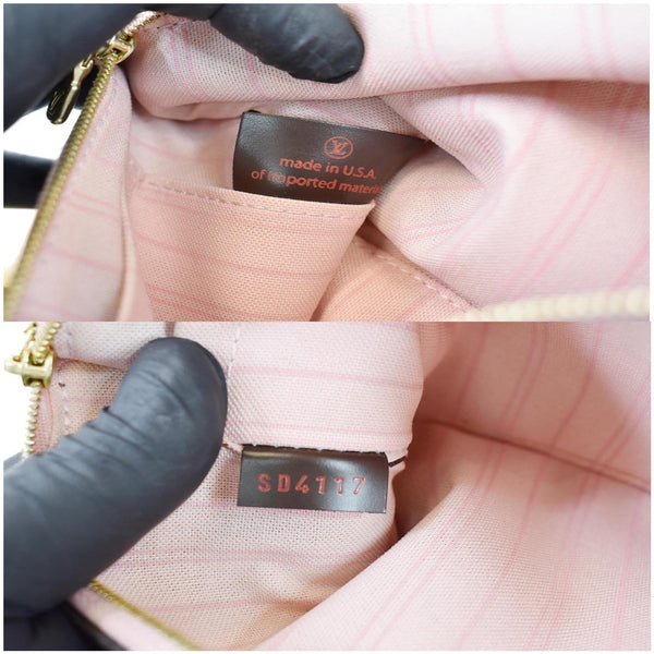 LOUIS VUITTON Pochette Wristlet Pouch Damier Ebene Neverfull MM Brown