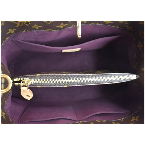 LOUIS VUITTON Montaigne MM Monogram Canvas Shoulder Bag Brown