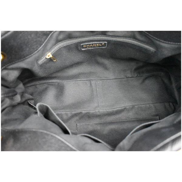 CHANEL Timeless CC Soft Quilted Caviar Leather Shopping Tote Bag Black