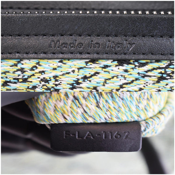 CELINE Phantom Luggage Fuzzy Jacquard Leather Tote Bag Mint