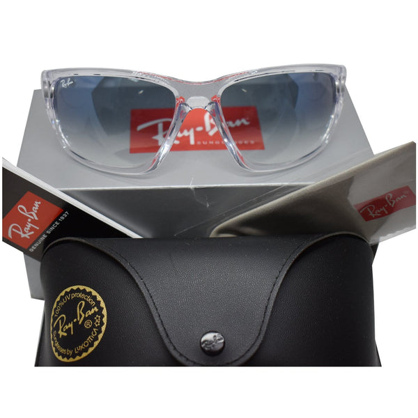 Ray-Ban Transparent Frame Sunglasses For men blue lenses