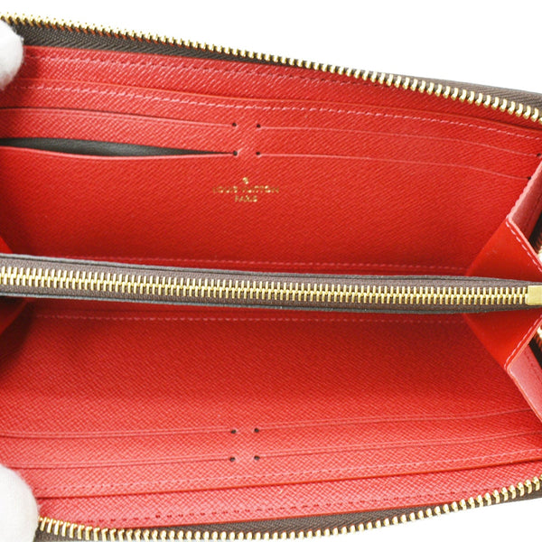 LOUIS VUITTON Clemence Monogram Canvas Zippy Wallet Brown