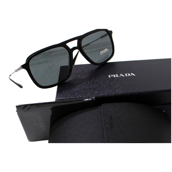 PRADA PR06VS-1AB1A1 Black Sunglasses Grey Lens