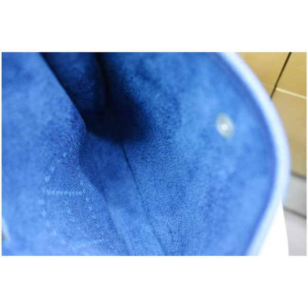 HERMES Evelyne TPM Clemence Leather Crossbody Bag Blue