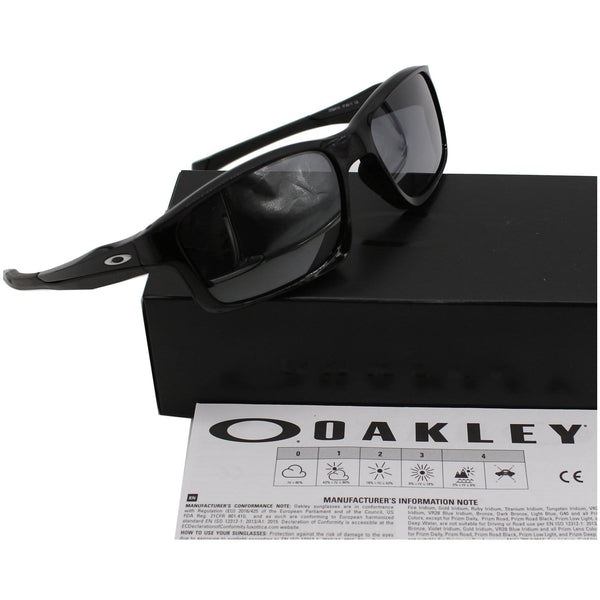 OAKLEY OO9247-01 Chainlink Polished Black Sunglasses Black Iridium Lens