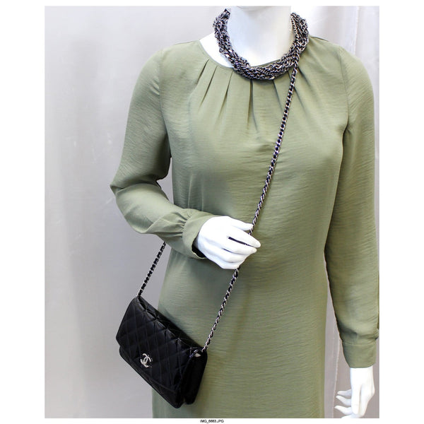 CHANEL Wallet On Chain Patent Leather Shoulder Crossbody Bag-US