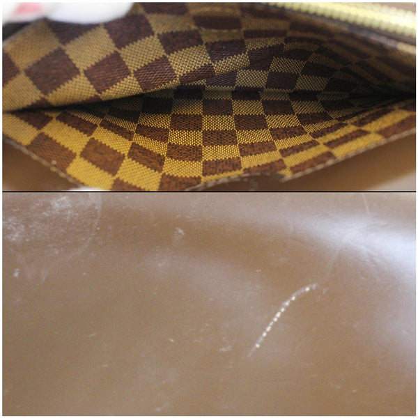 LOUIS VUITTON Twice Pochette Damier Ebene Crossbody Bag Brown
