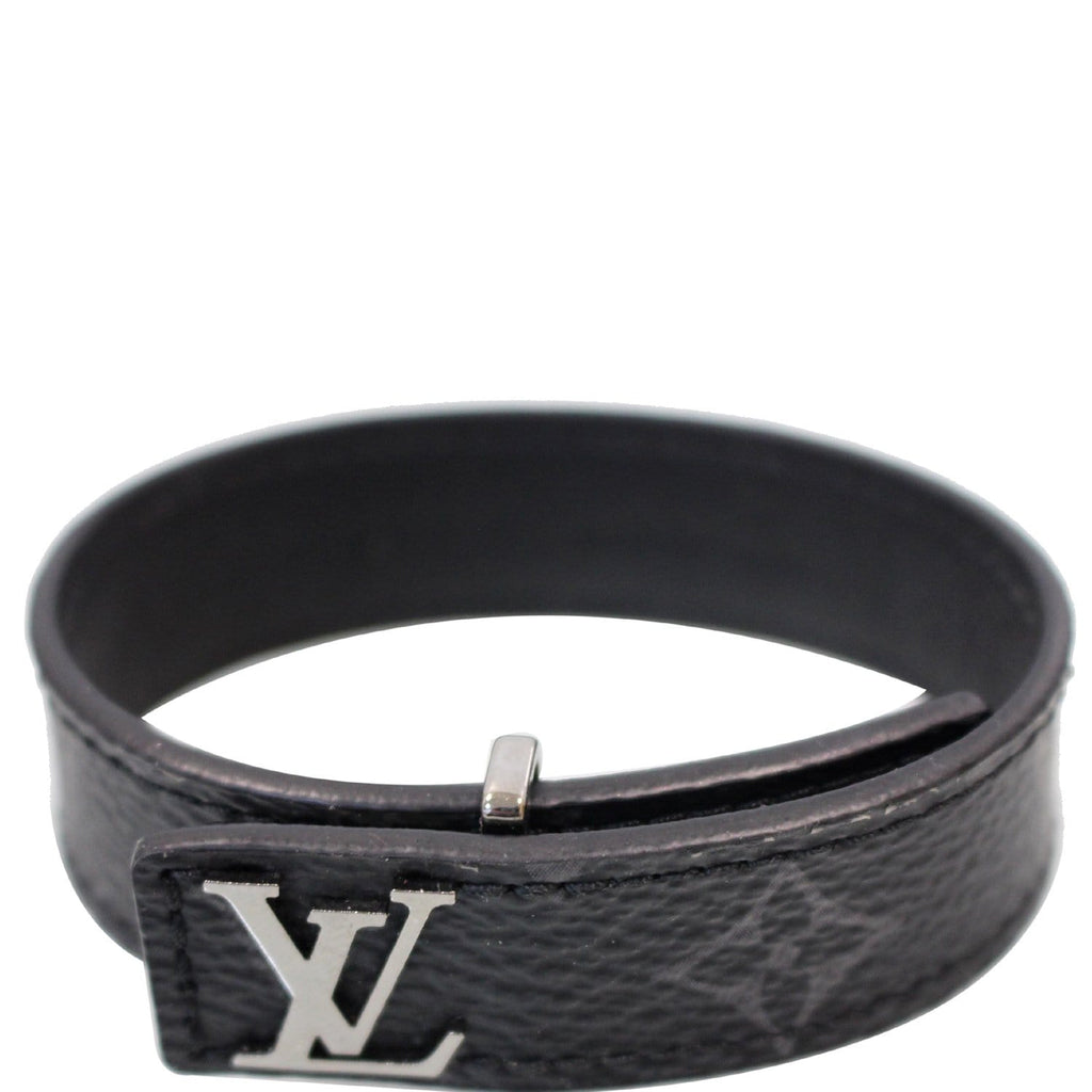 Louis Vuitton, Jewelry, Louis Vuitton Slim Bracelet 9 In Blackgrey Monogram  Eclipse