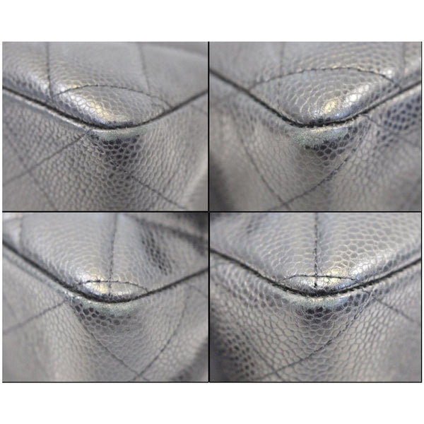 CHANEL Jumbo Classic Single Flap Caviar Leather Shoulder Bag Black-US