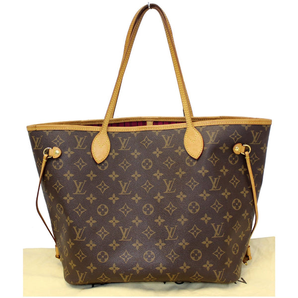 LOUIS VUITTON Neverfull MM Monogram Canvas Tote Shoulder Bag Brown