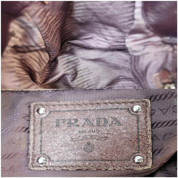PRADA Cervo Lux Chain Shoulder Bag Purple