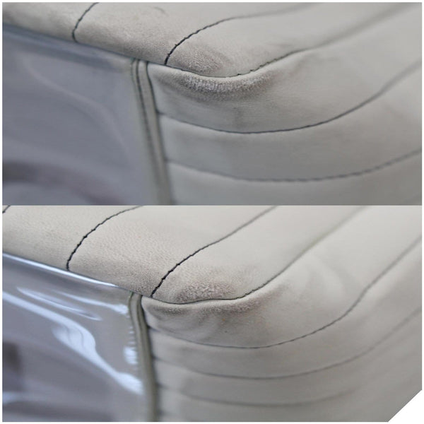 Chanel Tote Bag Large CC Chain Lambskin Cream has classic interior