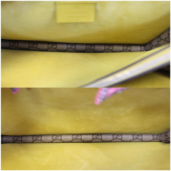 GUCCI Dionysus Medium GG Supreme Embroidered Crystal Bow Shoulder Bag Beige -US