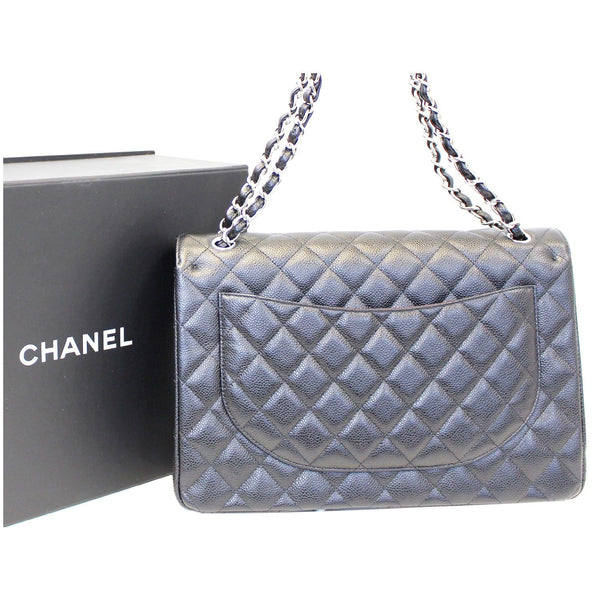CHANEL Classic Maxi Jumbo Double Flap Caviar Leather Shoulder Bag-US