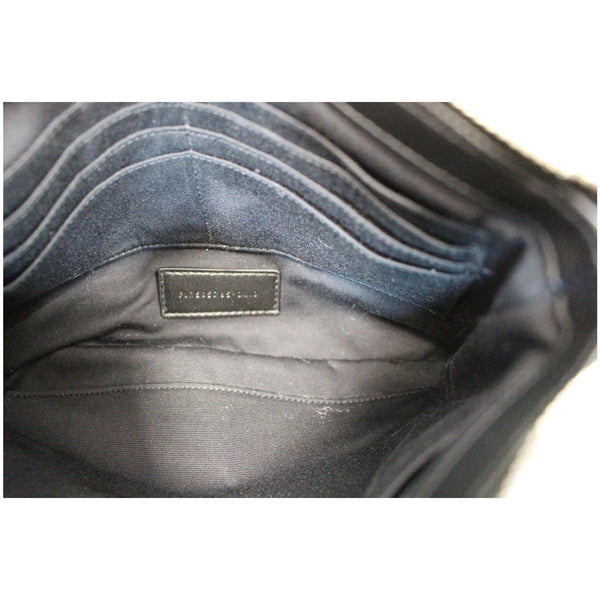 YVES SAINT LAURENT Calfskin Musical Notes Zip Pouch Black - Final Sale