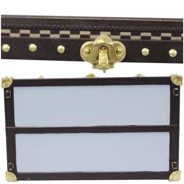 metallic lock lv Mini Malle Chapeaux Damier Jewelry Box