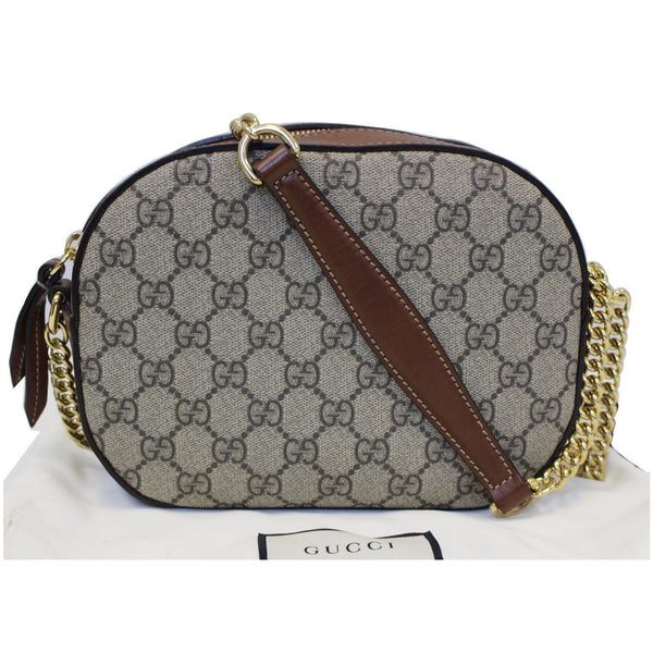 GUCCI GG Supreme Mini Chain Crossbody Bag Beige 409535-US