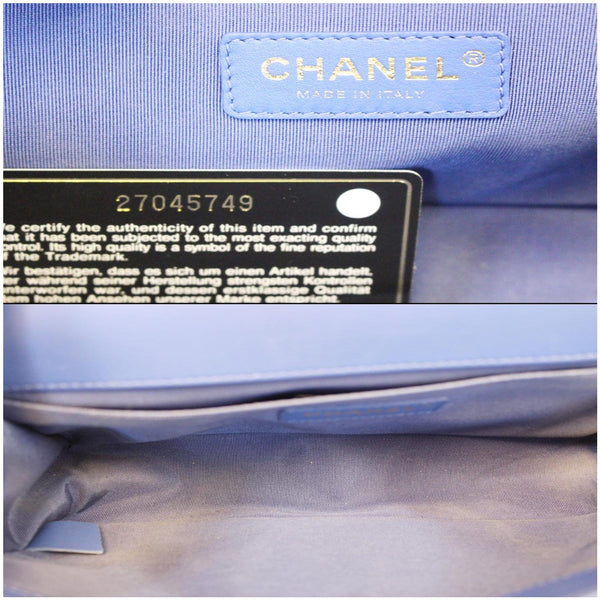 CHANEL Boy Medium Calfskin Leather Shoulder Bag Blue-US