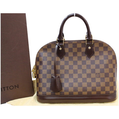 Louis Vuitton Alma PM Damier Ebene Handbag Front