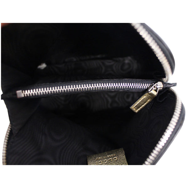 GUCCI Moon Steller Guccy Leather Crossbody Bag Gold