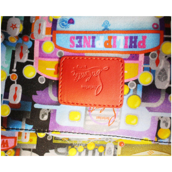 CHRISTIAN LOUBOUTIN Caba World Motif Embroidered Tote Bag Multicolor