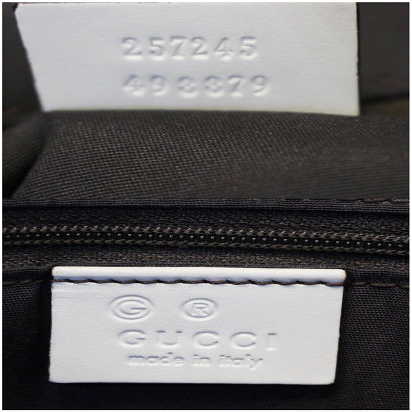 GUCCI Large Blue Canvas White Script Tote Bag 257245