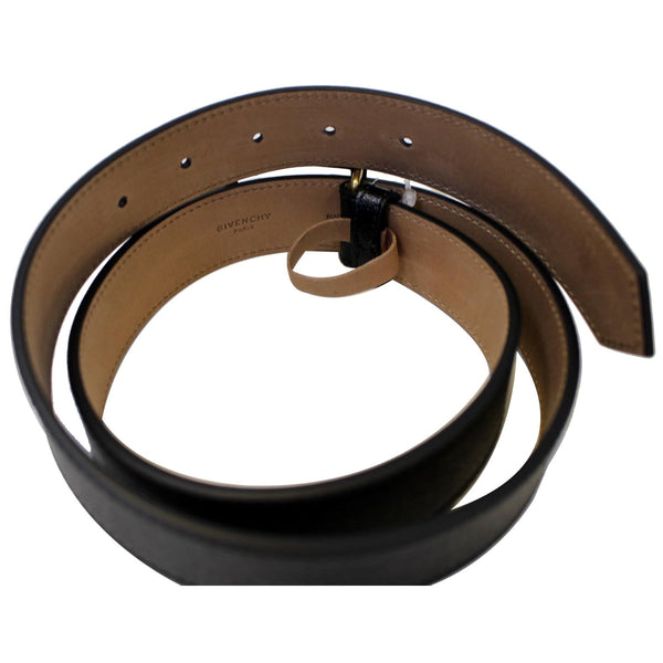 Givenchy Belt Double G Logo Buckle Black - leather