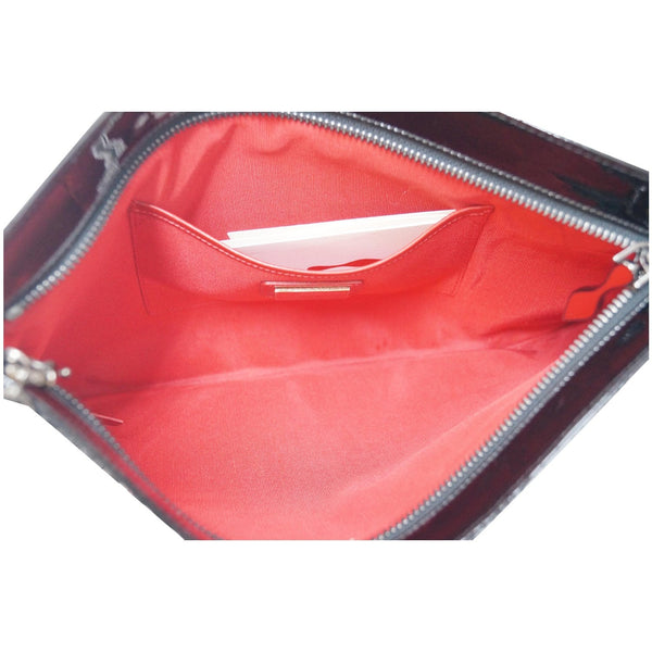 CHRISTIAN LOUBOUTIN Patent Leather Loubiposh Valentines Spiked Clutch Bag