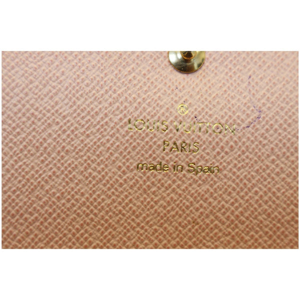 LOUIS VUITTON Caissa Damier Ebene Wallet Rose Ballerine-US