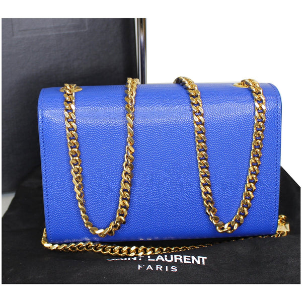 YVES SAINT LAURENT Kate Small Grain De Poudre Crossbody Bag Blue