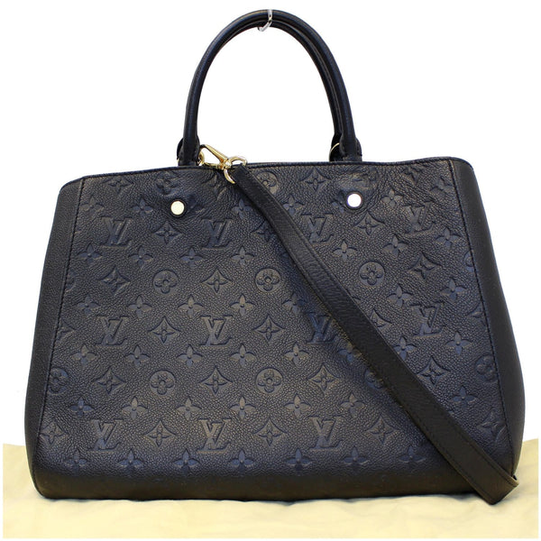 LOUIS VUITTON Montaigne GM Empreinte Leather Shoulder Bag Black-US