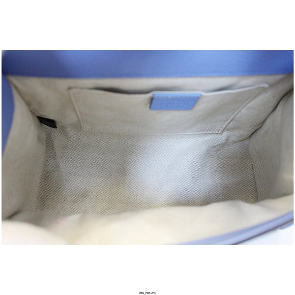 GUCCI GG Marmont Leather Top Handle Shoulder Bag Blue 442622-US