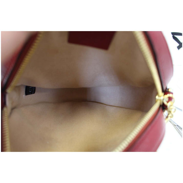 GUCCI Ophidia Mini GG Round Leather Shoulder Crossbody Bag 550618 Red-US