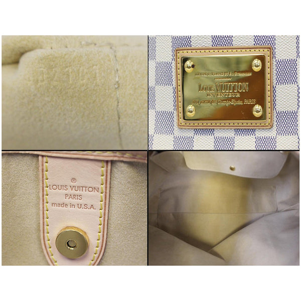 LOUIS VUITTON Galliera GM Damier Azur Shoulder Bag White