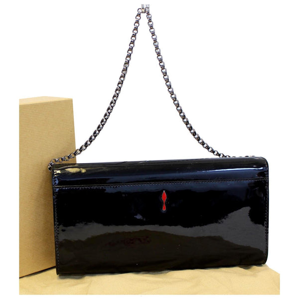Christian Louboutin Vero Dodat Patent Leather Clutch Bag Black-US